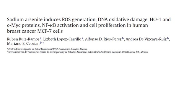 Arsenic and breast cancer relationship