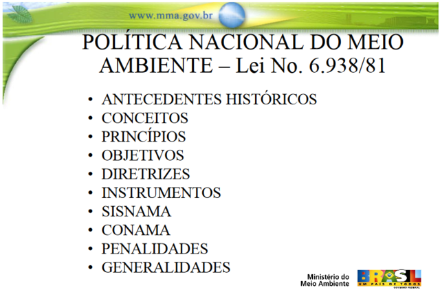 Política nacional do meio ambiente