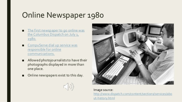 First online newspaper [Columbus Dispatch]