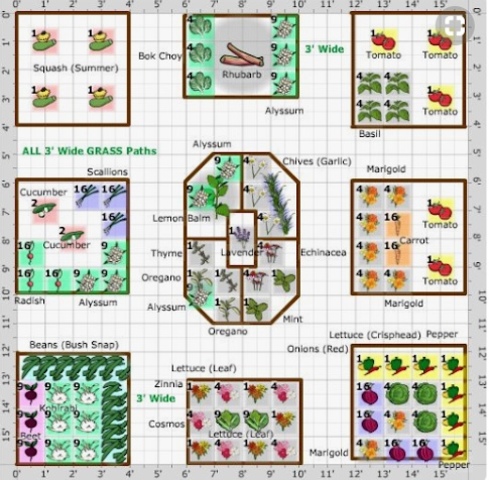 Students create model of actual garden design using growveg.com