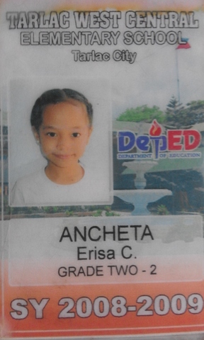 My ID Picture when I was in Grade 2