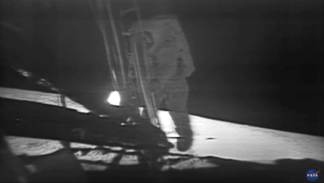 GMT: 02:51:16 - Armstrong climbed out of the ‘Eagle'.