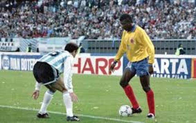 Colombia beat Argentina five goals to zero by the time I was 9.