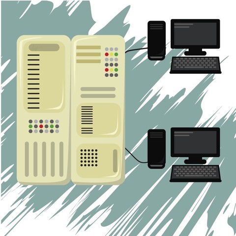 Mainframe y organización centralizada.