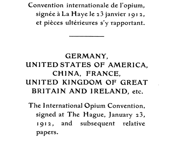 Convención Internacional del Opio