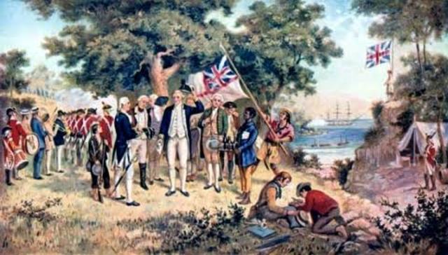 Captain cook exploring  and landed on the east coast of Australia and claimed it as British soil