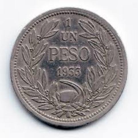 Se acuñaron monedas de un peso