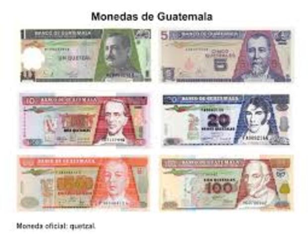 billetes de 5,10 y 20 Quetzales
