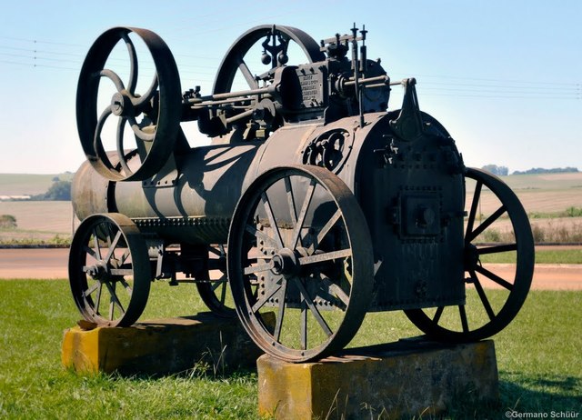 Maquina de vapor y del ferrocarril