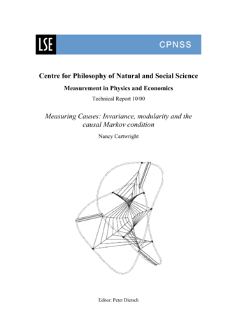 Measuring Causes: Invariance, Modularity and the Causal Markov Condition