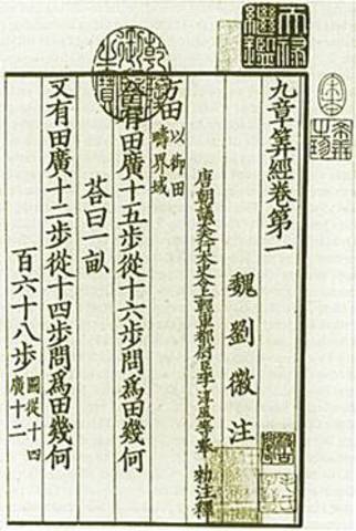 Libro Chino-Jiuzhang Suanshu o Los Nueve Capítulos de las Artes Matemáticas