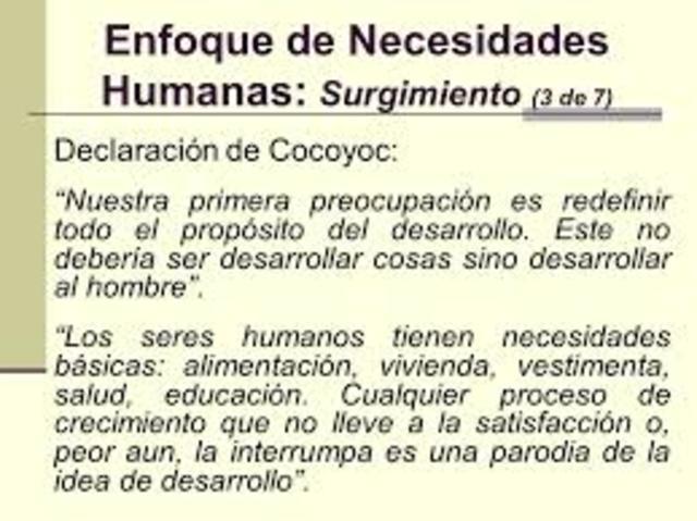 Declaración de Cocoyoc, México.