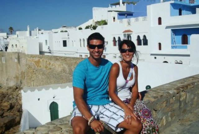 El día que conocí a mi esposa en Banelmadena, España.