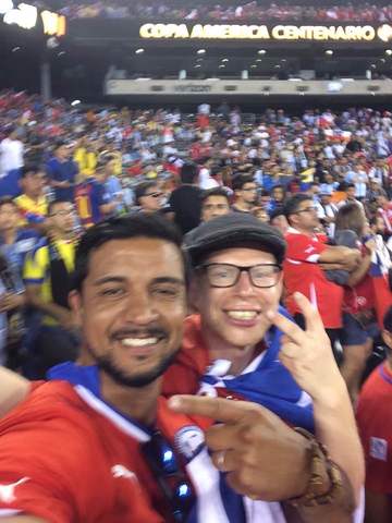 El evento deportista más increíble que he pasado en mi vida. Chile le gano a Argentina en la Copa Centenario. Creo que la ultima vez que había llorado tanto fue cuando nació mi hija =)