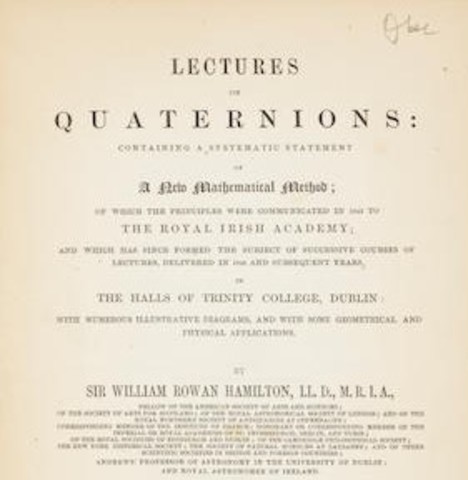 Lectures on Quaternions