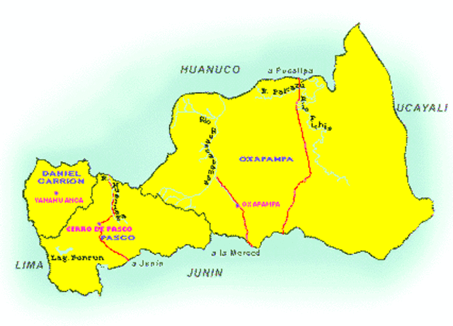 los distritos y provincias