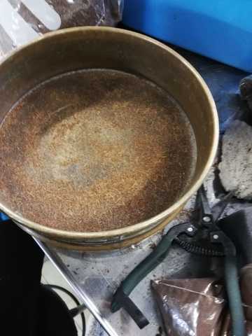 Pérdida del material tamizado