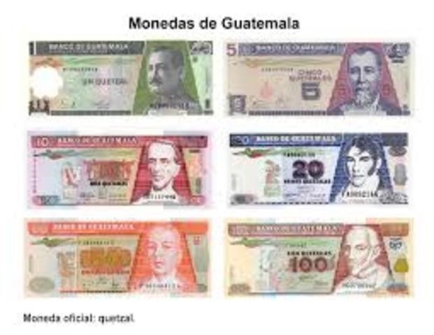 Billetes de 5,10 y 20 Quetzales
