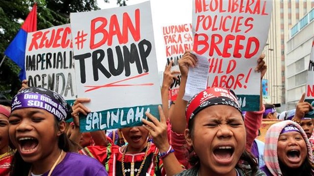 Protest against Donald Trump