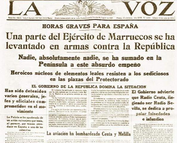 Levantamiento militar en Melilla