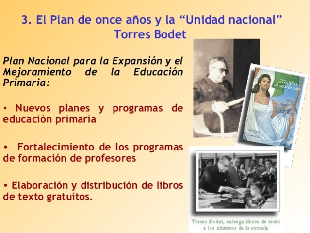 LA EDUCACIÓN PARA LA UNIDAD NACIONAL 1940-1956