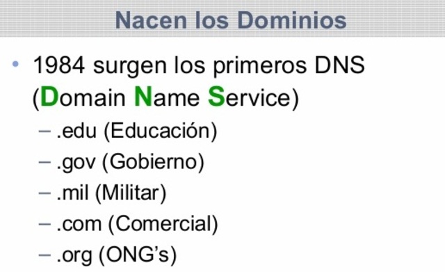 Se introduce los dominios