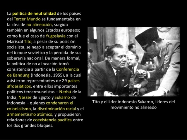 La independencia nacional de Asia y África, y el creciente nacionalismo latinoamericano a inicios del año 1950