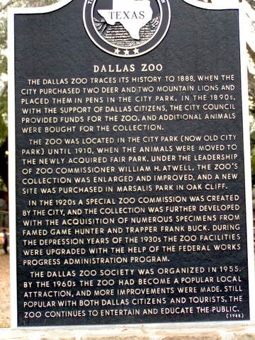 Dallas Zoo established at City Park