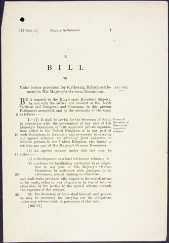 Empire Settlement Act*+1