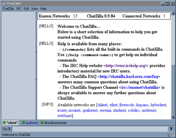 Se desarrolla IRC (chat)