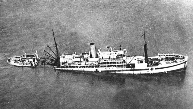 German U-boat (submarine) torpedoed  the ship