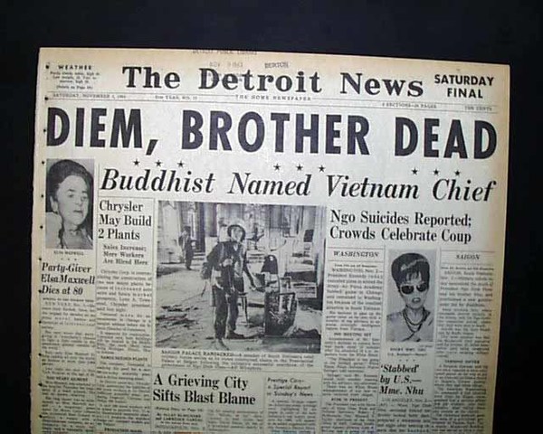 Diem and his brother are killed in coup backed by US