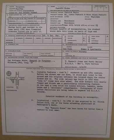 Historical American Buildings Survey update