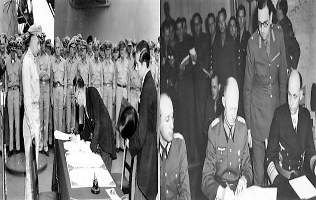 Rendición de Alemania y Japón