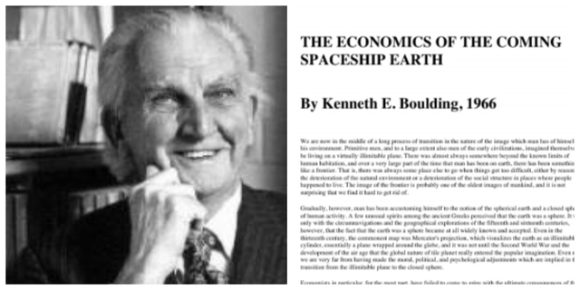 The economics for the coming Spaceship Earth, Kenneth E. Boulding