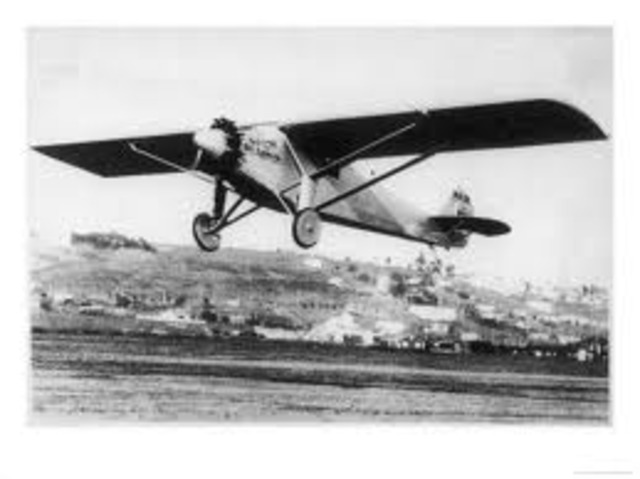 The Spirit of St. Louis starts its flight