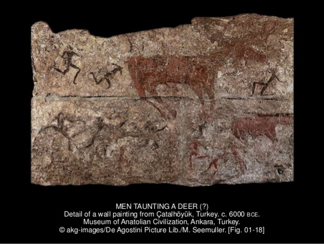 Prehistoric "Men Taunting A Deer"