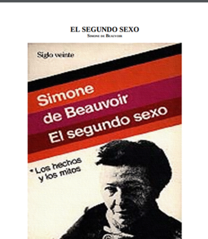 Publicación del libro el Segundo sexo