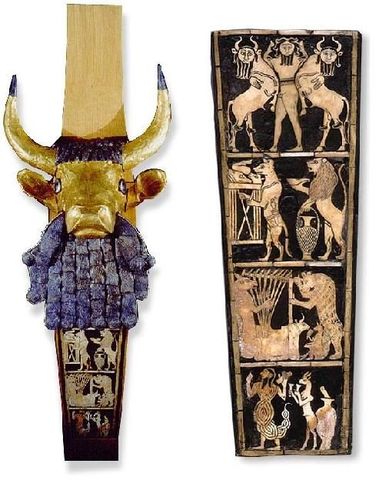 Lyre with Bull's Head, (2550-2450 BCE)