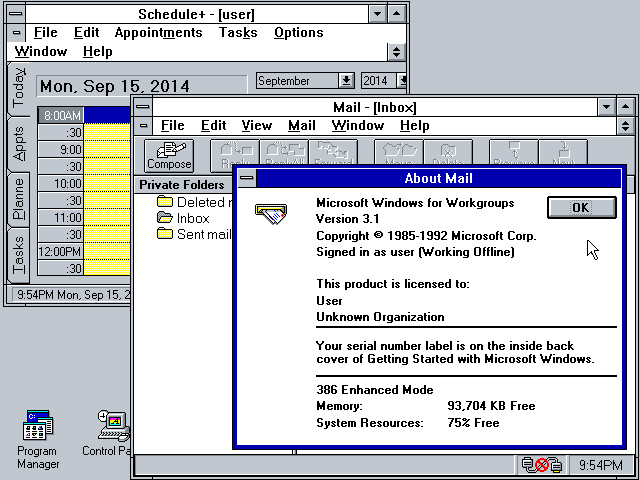 Windows 3.1 for Workgroups
