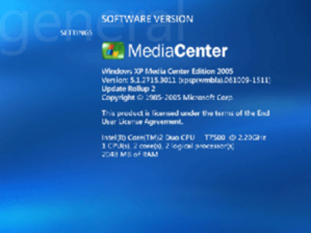 Windows XP Media Center