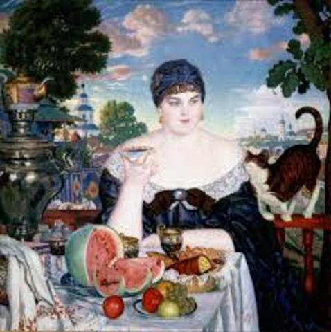 Merchant`s Wife at tea