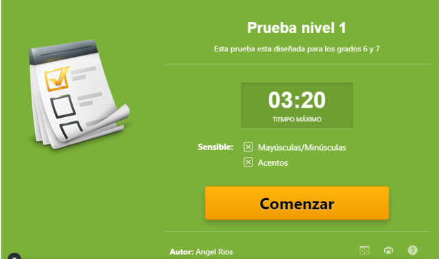 Desarrollo de la prueba escrita