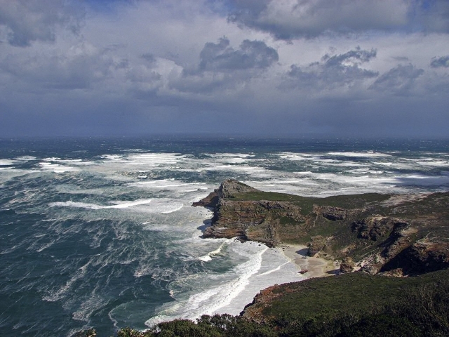 Bartolomeu Dias barely touches the Cape of Good Hope.