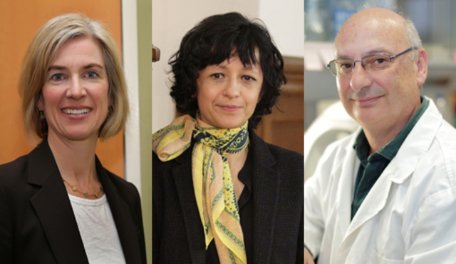Emmanuelle Charpentier, Jennifer Doudna y Francisco Mojica