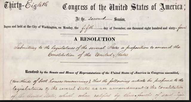 13th Amendment Passes