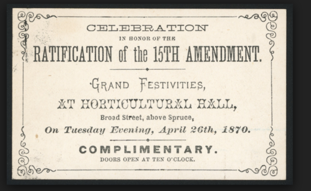 15th Amendment Passes