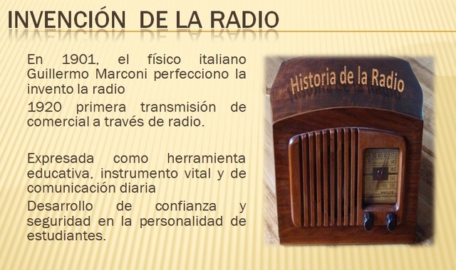 INVENCIÓN  DE LA RADIO