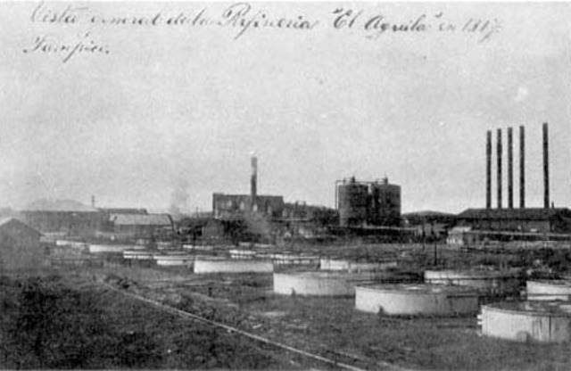 En Veracruz, entró en servicio una pequeña refinería construida por los norteamericanos Samuel Fair y George Dickson, la cual se llamó El Águila.