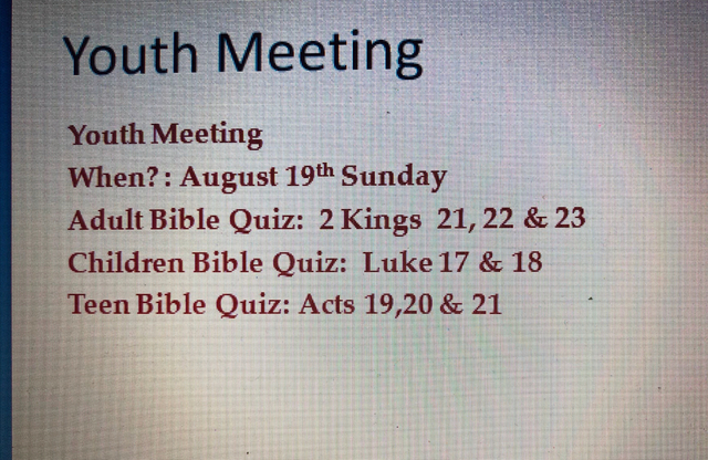 Youth meeting